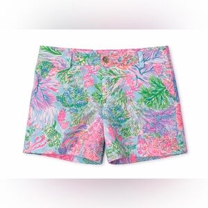 Lilly Pulitzer Tropical Print Shorts Preppy Resort Coastal High Rise- Size 6